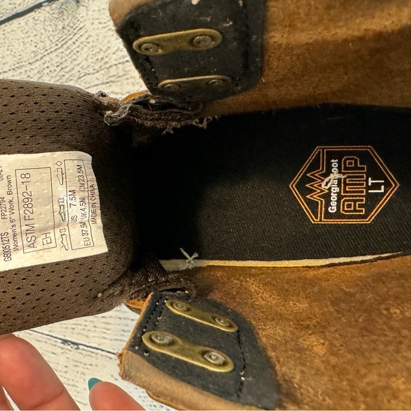 GEORGIA BOOT AMP LT WEDGE WOMEN'S WORK BOOT 7.5 - Picture 4 of 4